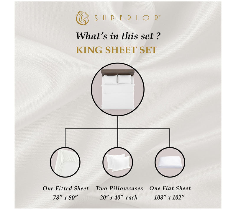 Superior 1500-TC Egyptian Cotton 4-Piece SheetQueen — View 28