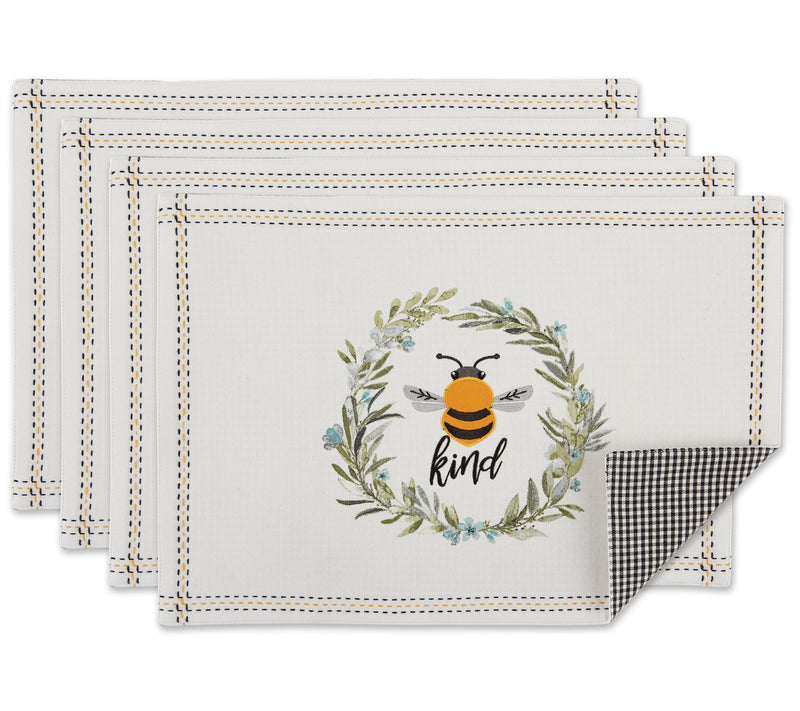 Design Imports Set of 4 Bee Kind Placemats — Main view