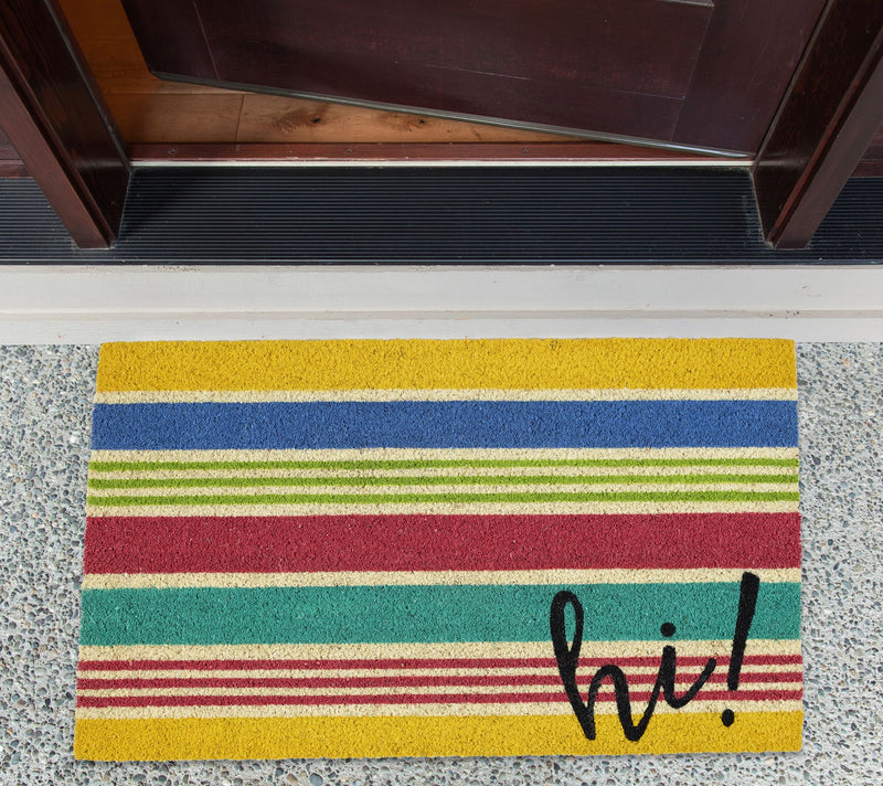 Design Imports Hi! Stripes Doormat — View 4