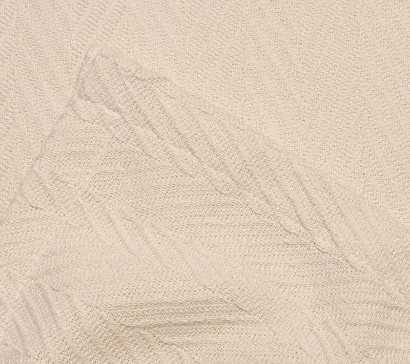 Superior All-Season Cotton Chevron Plush Full/Queen Blanket — View 31