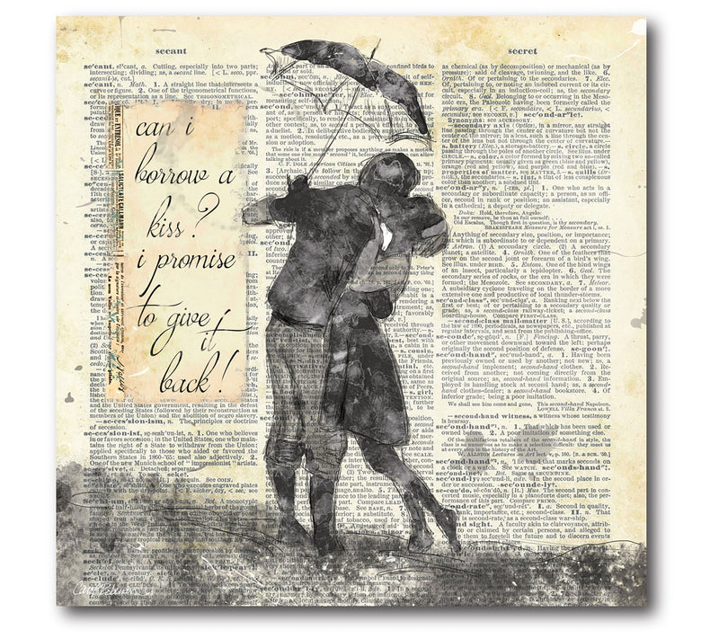 Courtside Market Romance in the Rain I 16 x 16Canvas Wall Art — Main view