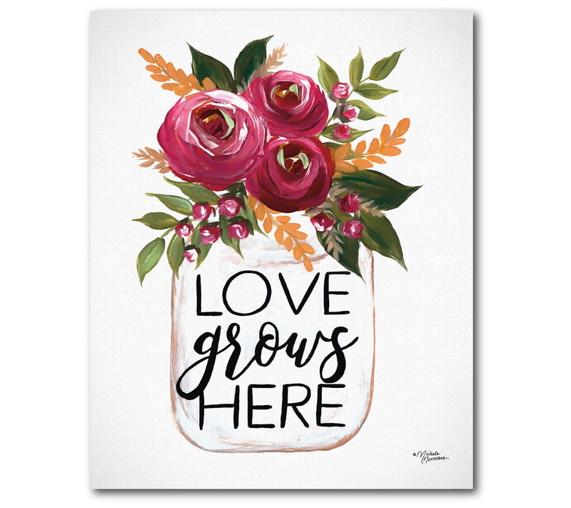 Courtside Market Love Grows Here 11 x 14 CanvasWall Art — Main view