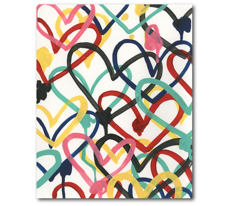 Courtside Market Heart Scribbles I 16 x 20 Canvas Wall Art — Main view