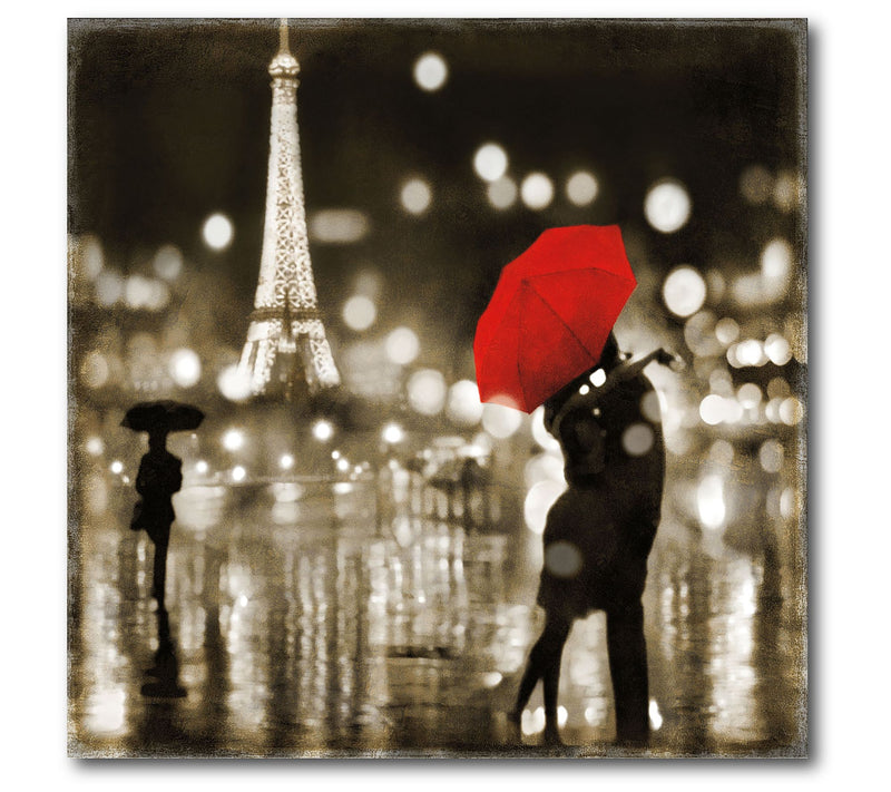 Courtside Market A Paris Kiss 16x16 Canvas WallArt — Main view