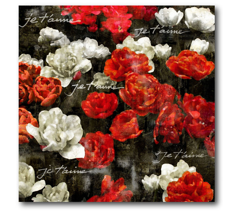 Courtside Market Red & White Blooms 16x16 Canvas Wall Art — Main view