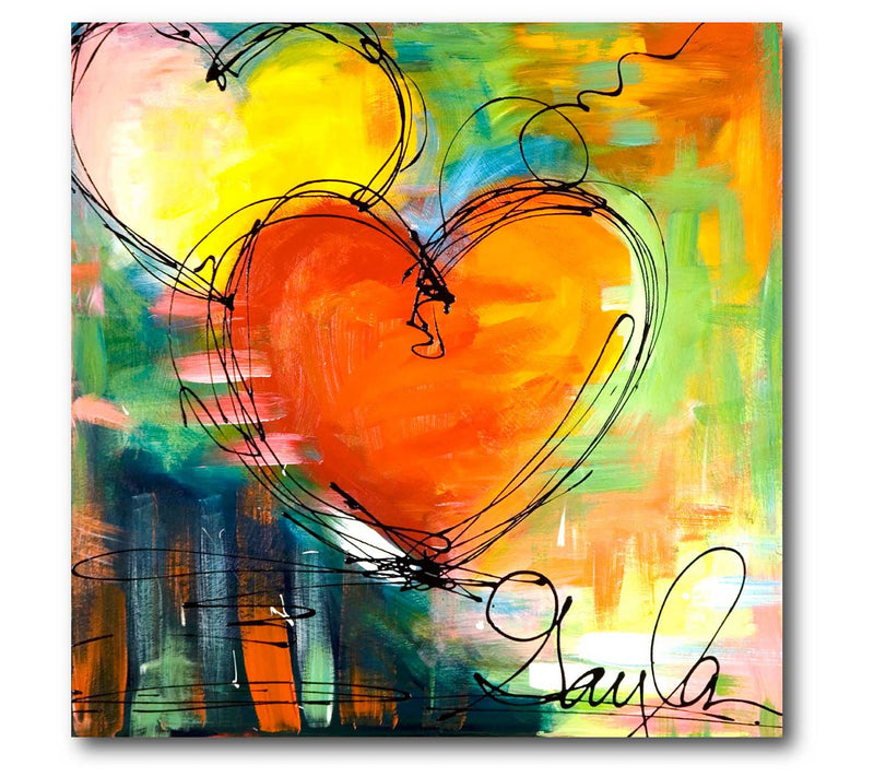 Courtside Market Heart IV 16x16 Canvas Wall Art — Main view