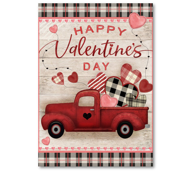 Courtside Market Truck Happy Valentines Day 16x20 Canvas — Main view