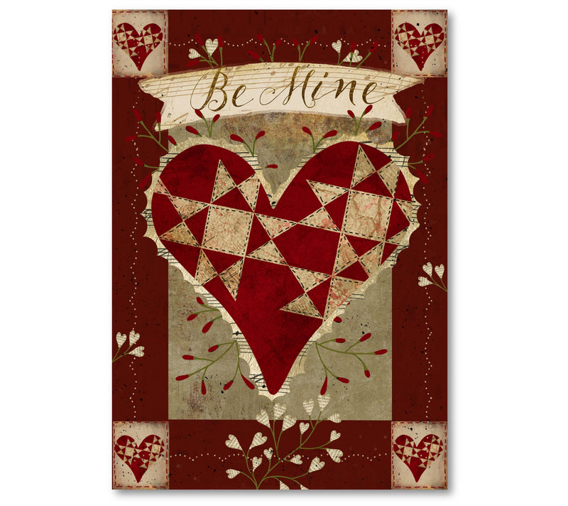 Courtside Market Be Mine Flag 12x18 Canvas WallArt — Main view