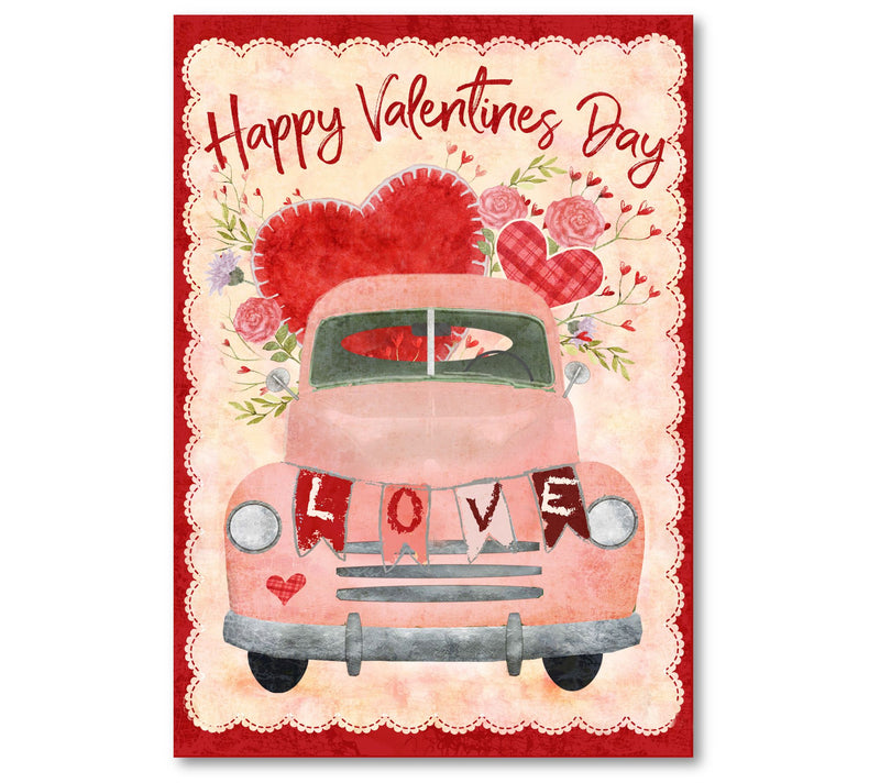 Courtside Market Valentine Truck 16x20 Canvas Wall Art — Main view