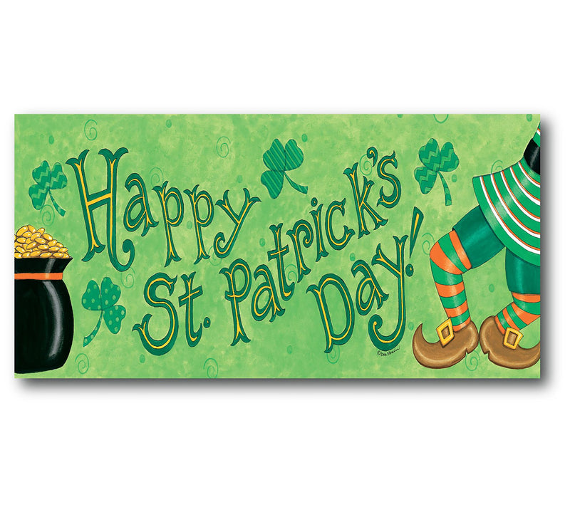 Courtside Market Happy St. Patrick's Day 12x24Canvas Wall Art — Main view
