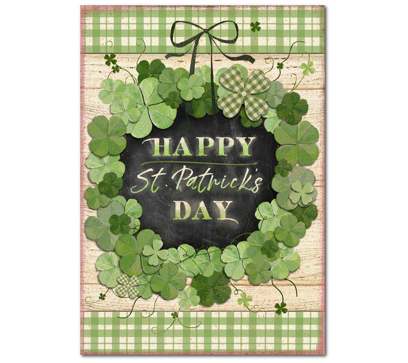 Courtside Market St Patricks Day Wreath 12x18 Canvas — Main view