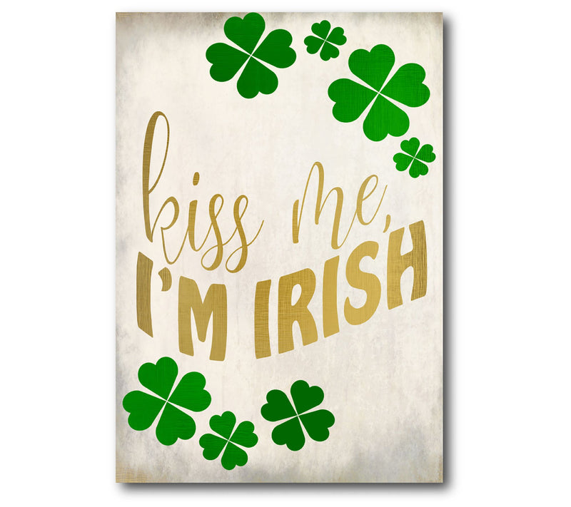 Courtside Market Kiss Me I'm Irish 12x18 CanvasWall Art — Main view