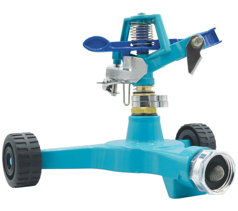 Aqua Joe Impulse 360 Degree Sprinkler with Wheels — View 2