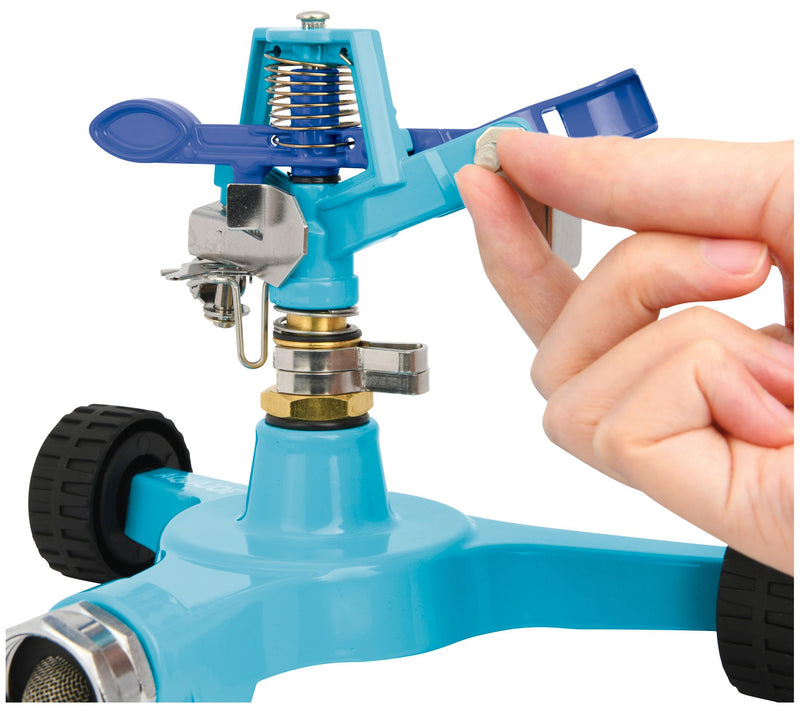 Aqua Joe Impulse 360 Degree Sprinkler with Wheels — View 3
