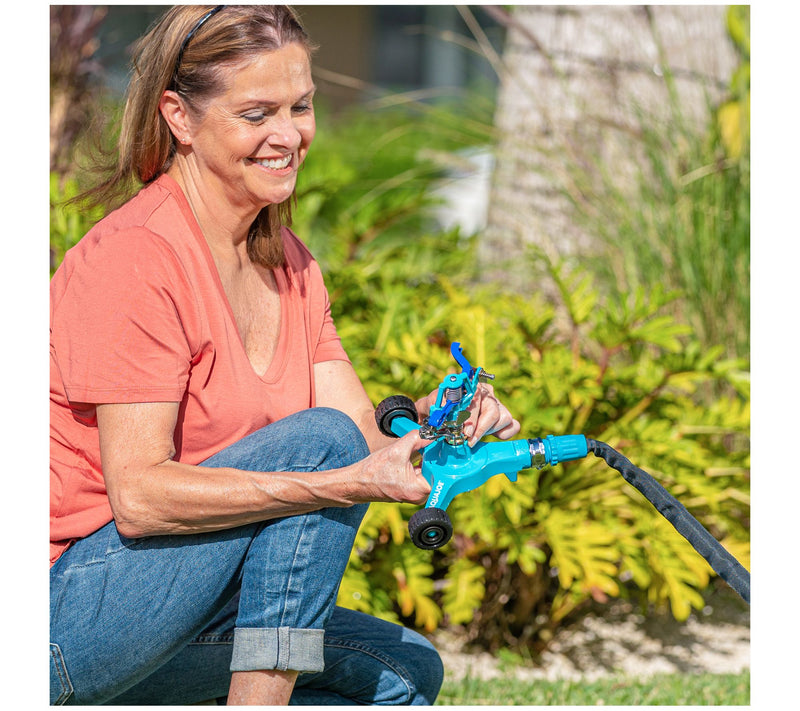 Aqua Joe Impulse 360 Degree Sprinkler with Wheels — View 7