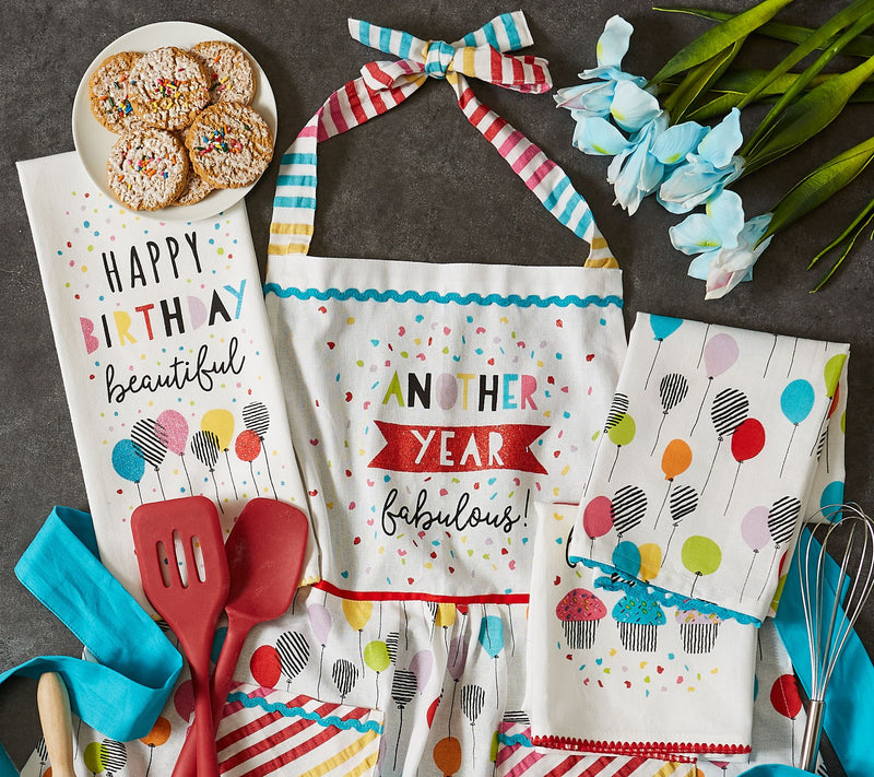 Design Imports Set of 3 Happy Birthday Kitchen Towels — View 8