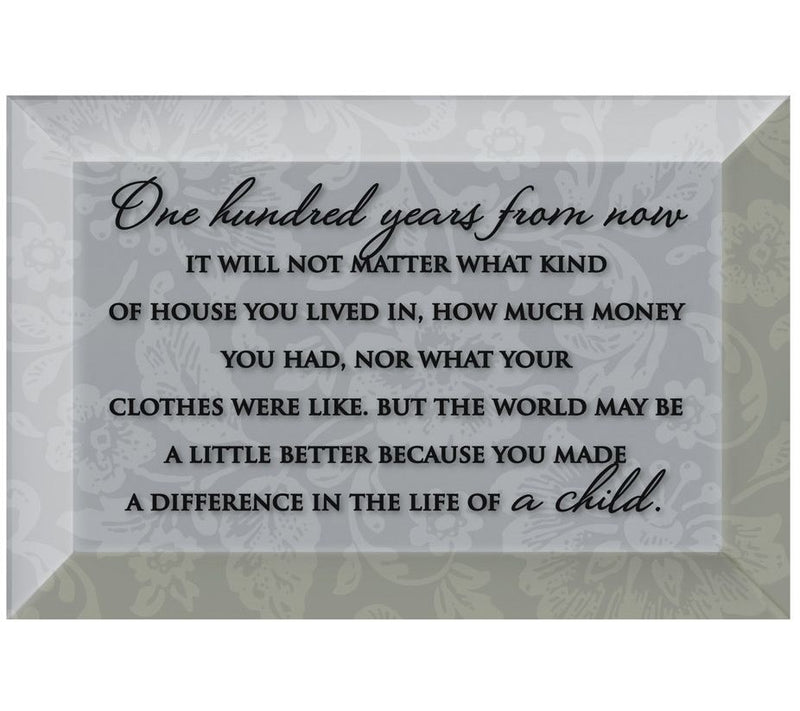 Dexsa One Hundred Years Beveled Glass Plaque with Easel — Main view