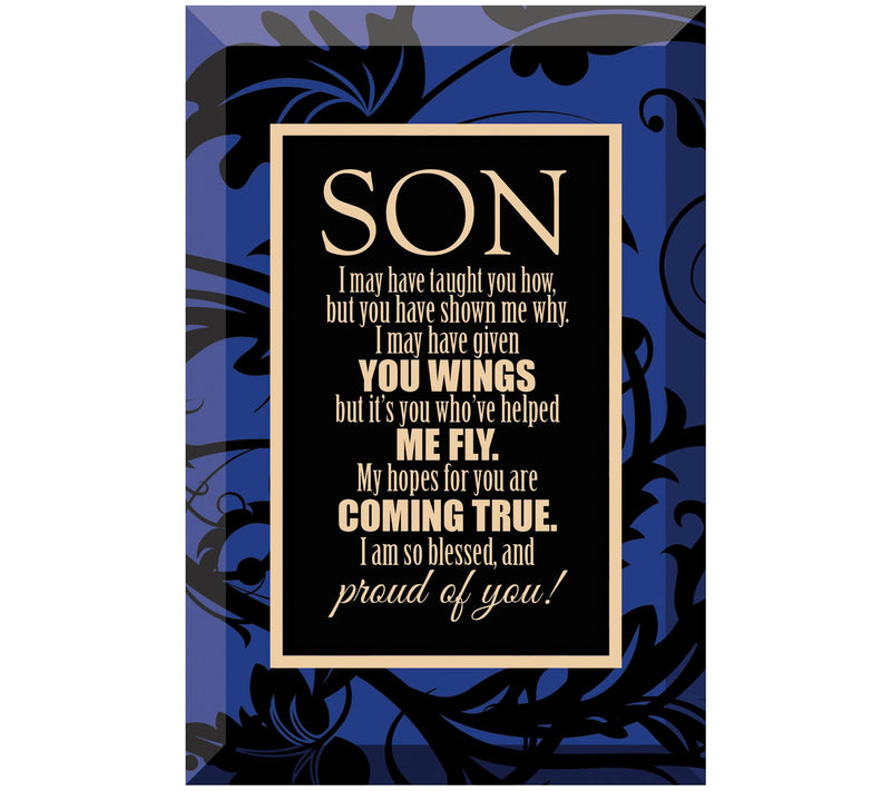 Dexsa Son Beveled Glass Plaque with Easel — Main view