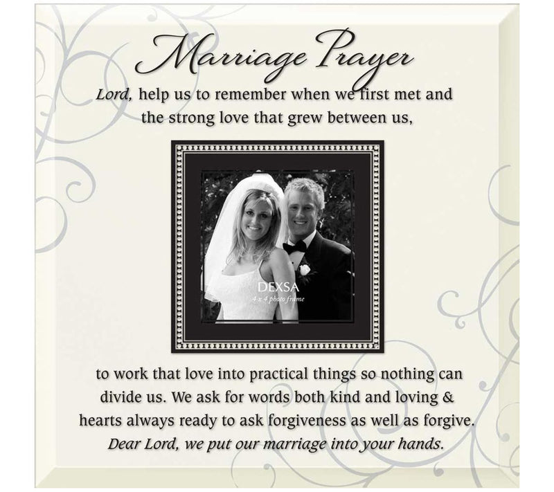 Dexsa Marriage Prayer Beveled Glass Photo Framewith Easel — Main view