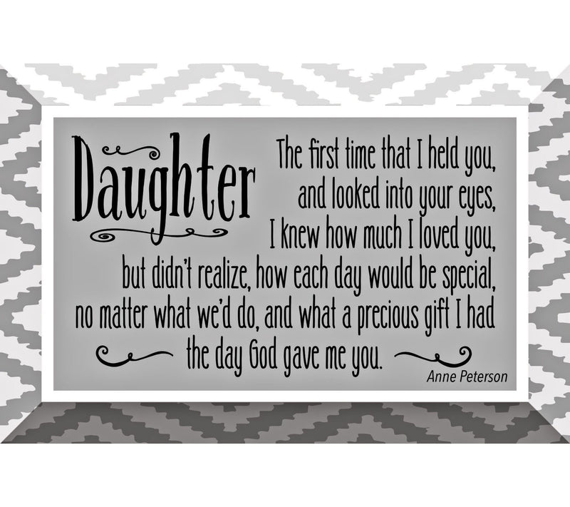 Dexsa Daughter Glass Plaque with Easel 6"x4" — Main view