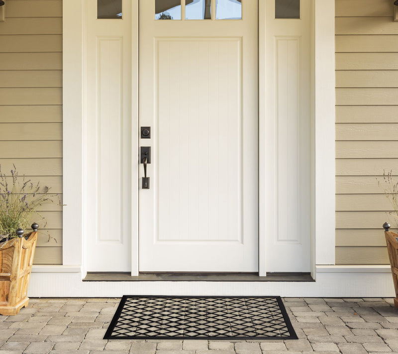 Design Imports Diamond Lattice Rubber Doormat — View 4