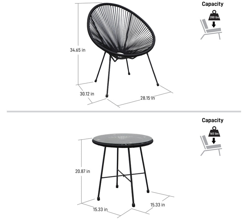 Dukap 3-Piece Conversation Outdoor Patio Set - assio — View 10