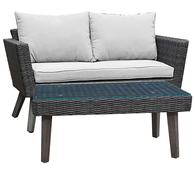 Dukap 2 Piece Wicker Patio Sofa/Table Set w/ Cushions - Kotka — Main view