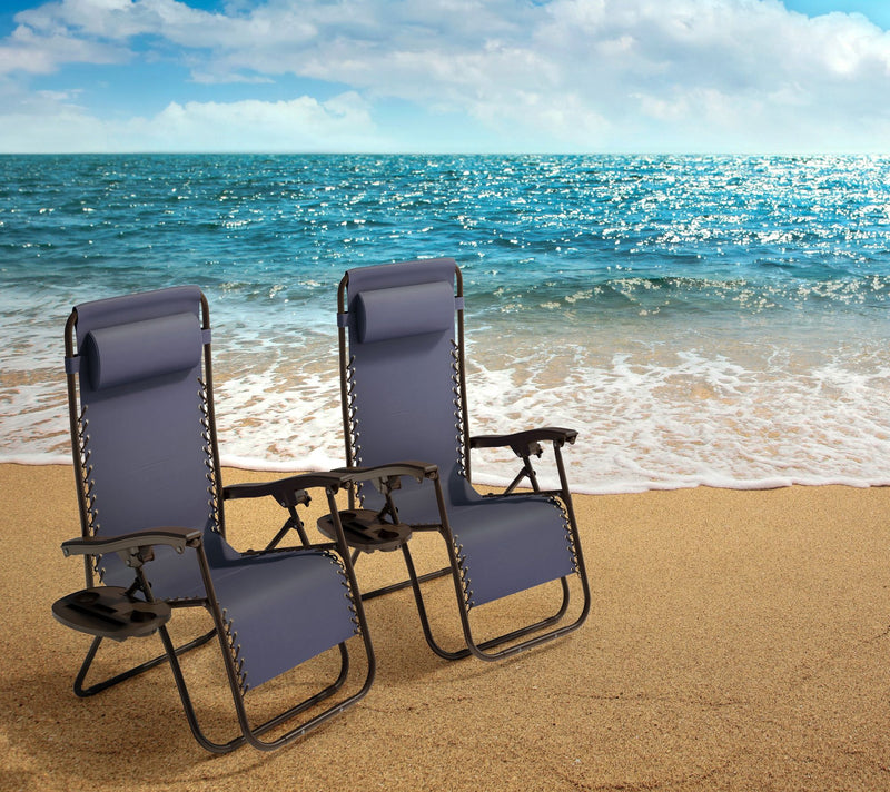 Set of 2 Zero Gravity Lounge Chairs by Lavish Home — View 11