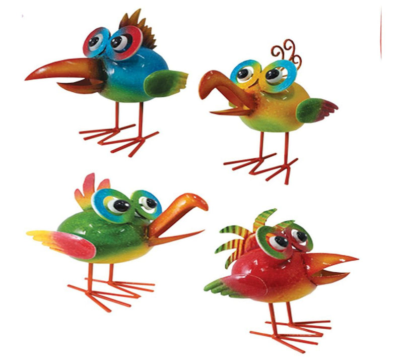 SWI 8.35" Iron baby jungle birds, set of 4 — Main view