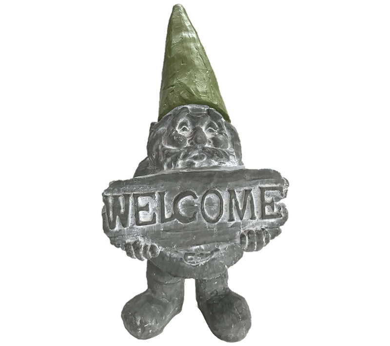SWI 12" Cement Welcome Gnome — Main view