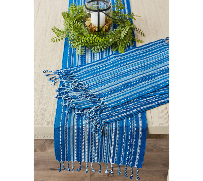 Design Imports 14x72 Tonal Stripe Fringe TableRunner — View 11