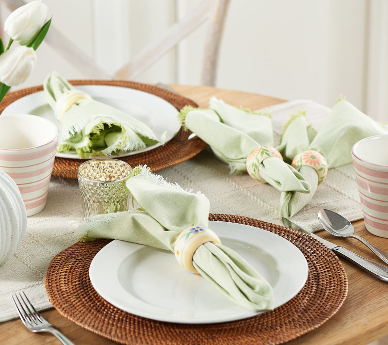 Karma Gifts Set of 4 Fringed Dinner Napkins — View 5