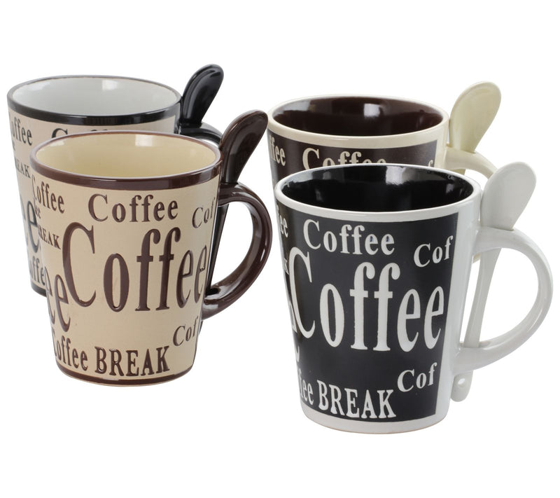 Gibson Bareggio 8 Piece Coffee Mug Set with Spoons — View 5