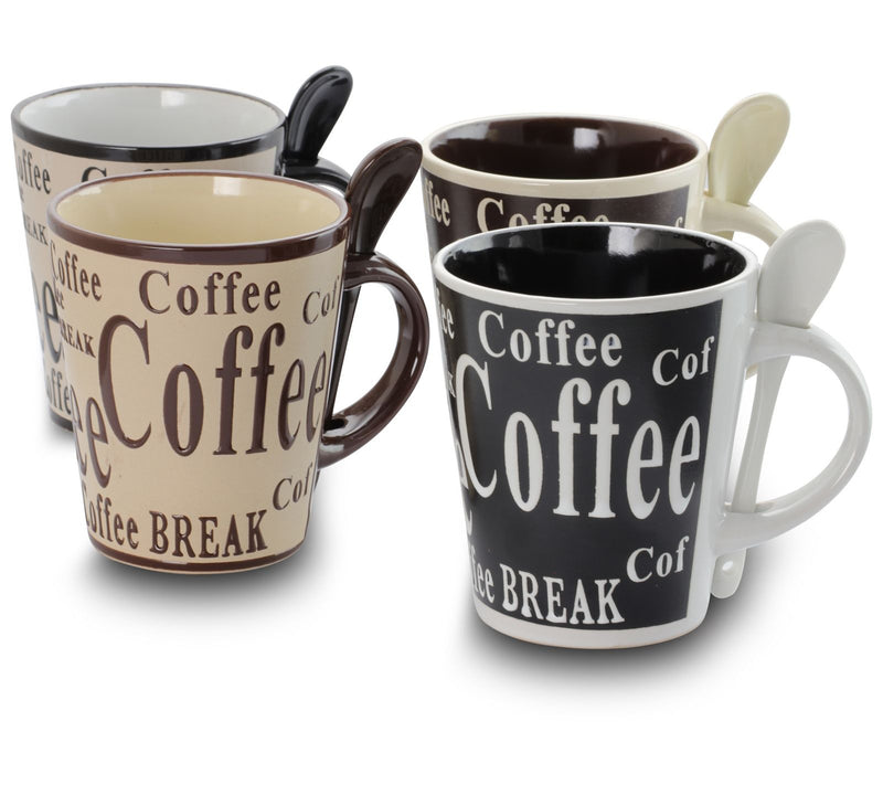 Gibson Bareggio 8 Piece Coffee Mug Set with Spoons — View 6