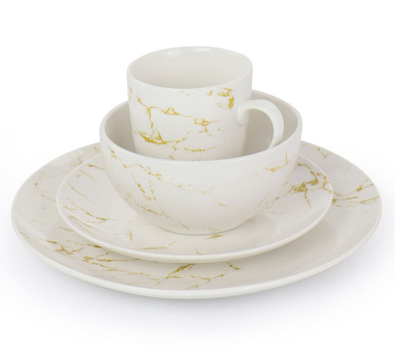 Elama Fine Marble 16 Piece Stoneware DinnerwareSet — View 2