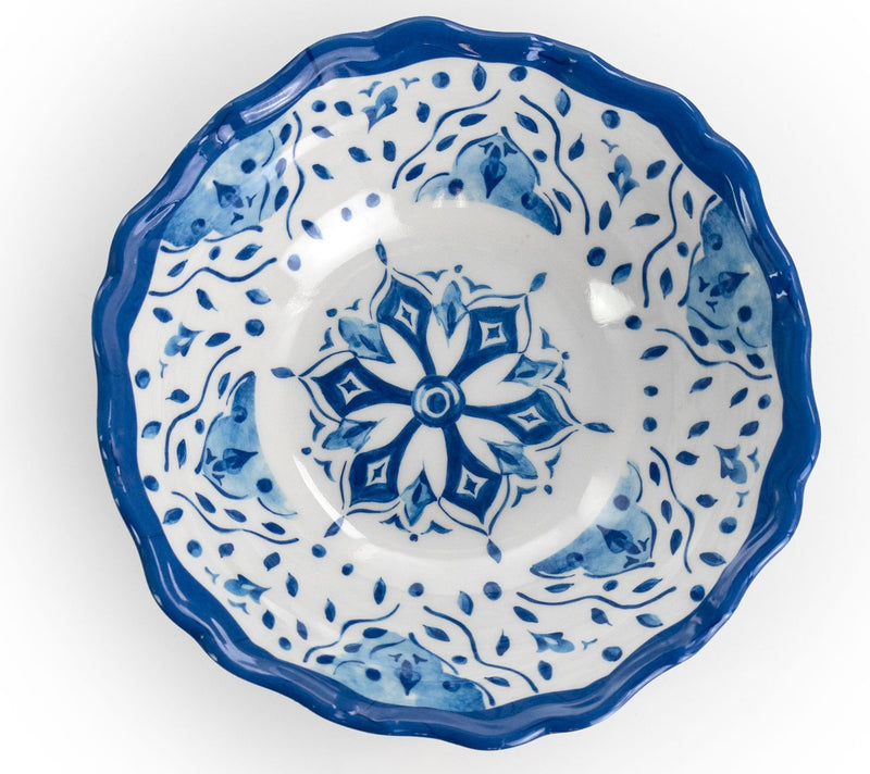 Elama Blue Garden 12 Pc Lightweight Melamine Dinnerware — View 5