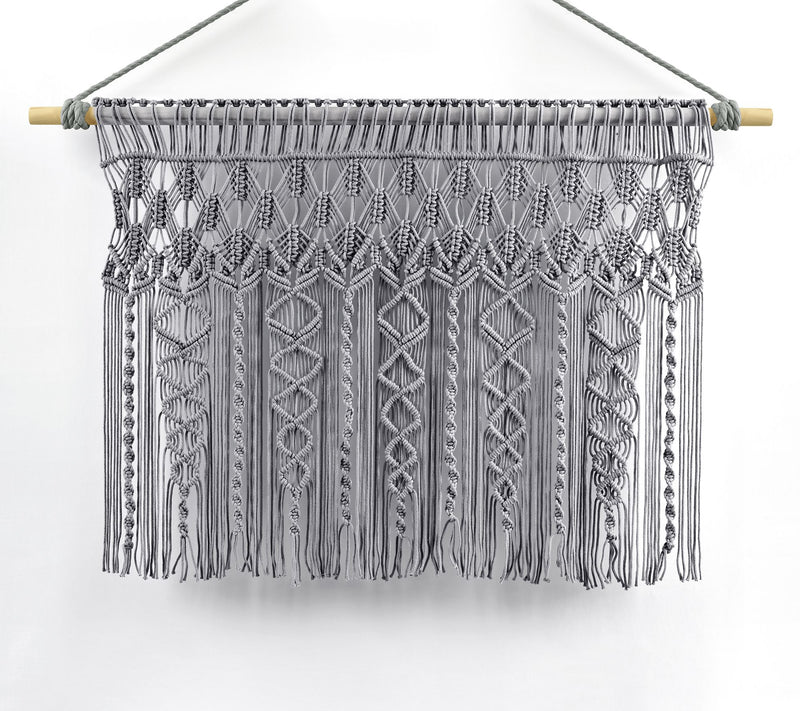 Boho Macrame Textured Cotton Valance/Wall Decorby Lush Decor — View 13