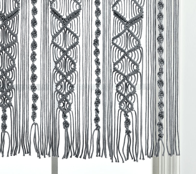 Boho Macrame Textured Cotton Valance/Wall Decorby Lush Decor — View 12