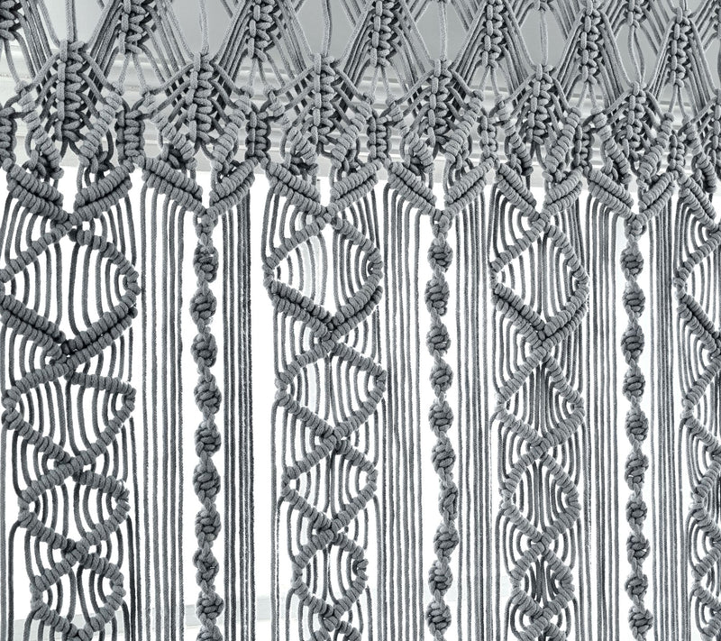Boho Macrame Textured Cotton Valance/Wall Decorby Lush Decor — View 11