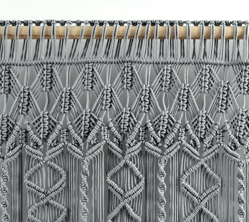 Boho Macrame Textured Cotton Valance/Wall Decorby Lush Decor — View 10