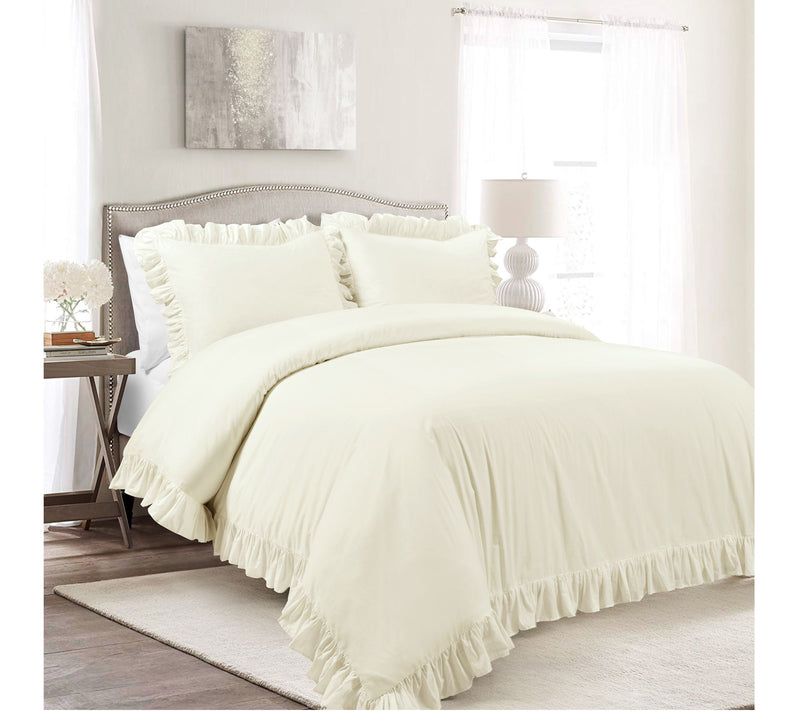 Reyna Cotton 3-Piece King Duvet Cover Set by Lush Decor — Main view