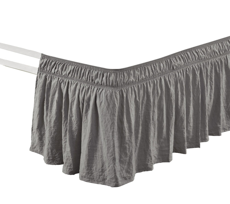 Ruched Ruffle Elastic Wrap-Around Twin/Twin-XL/Full Bedskirt — View 16