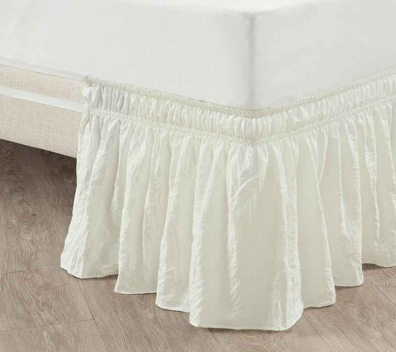 Ruched Ruffle Elastic Wrap-Around Twin/Twin-XL/Full Bedskirt — View 5