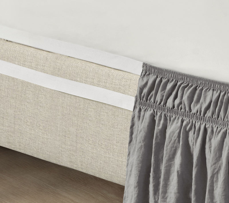 Ruched Ruffle Elastic Wrap-Around Twin/Twin-XL/Full Bedskirt — View 13