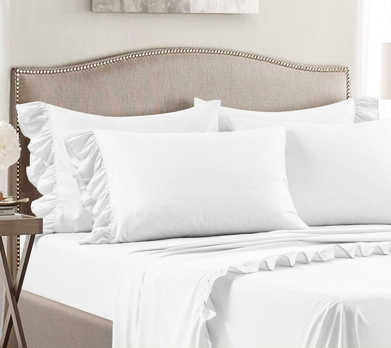 Reyna Ruffle 6Pc King Sheet Set by Lush Decor — View 9