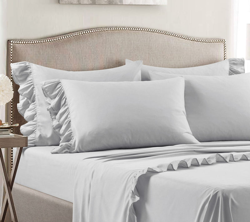 Reyna Ruffle 6Pc King Sheet Set by Lush Decor — View 5