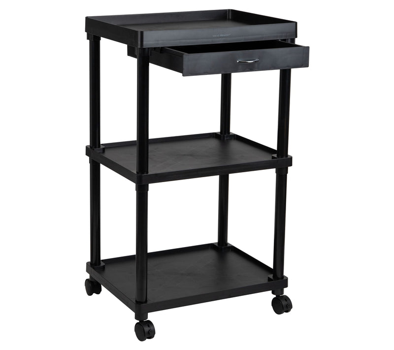 Mind Reader 3-Tier Rolling Cart on Wheels withPull-Out Drawer — View 8