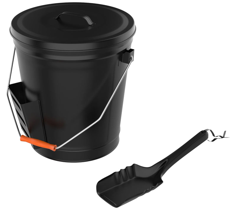 The Ash Bucket with Lid and Shovel by Pure Garden — Main view