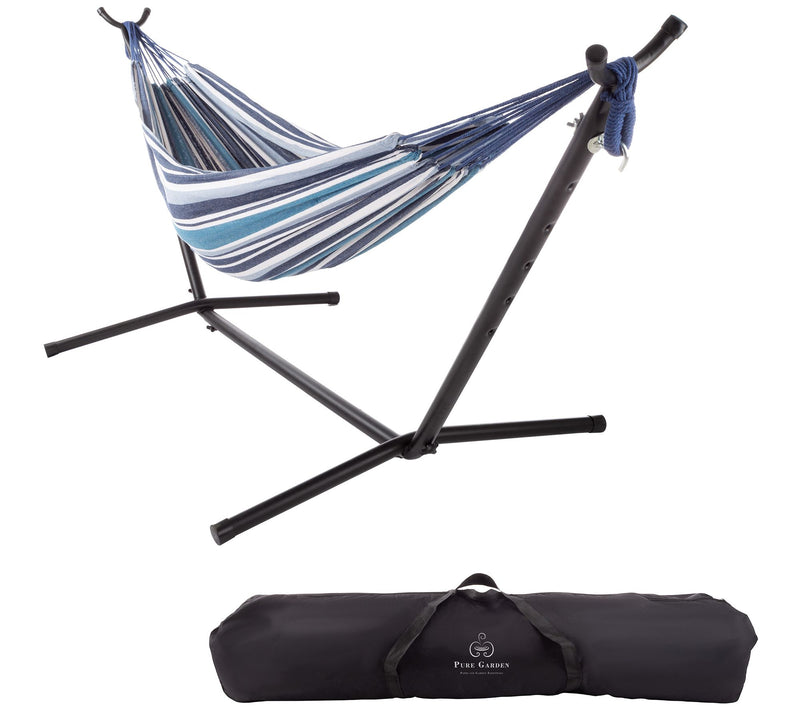Pure Garden Double Brazilian Hammock with Stand — Main view