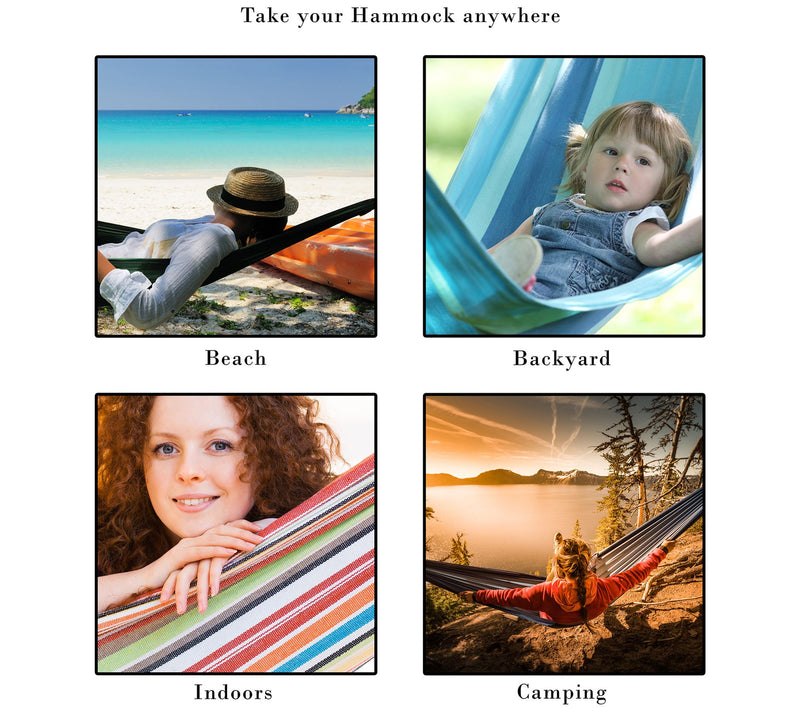 Pure Garden Double Brazilian Hammock with Stand — View 5